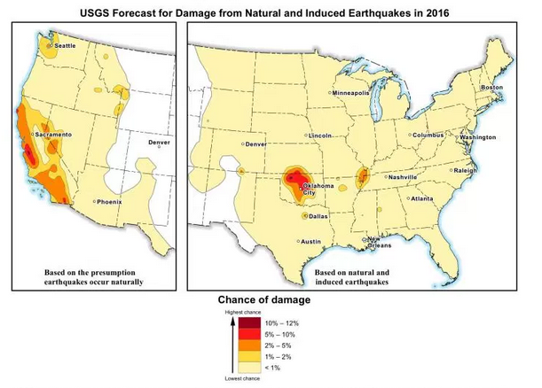 USGS forecast for earthquake damage